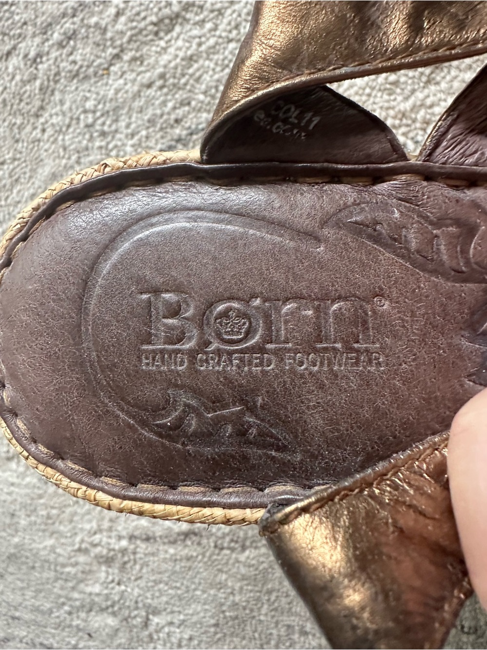 Born Women’s Bronze Strappy Espadrille Wedge Sandals size 8 - Picture 5 of 7